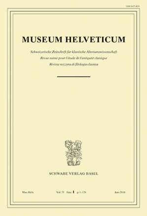 Museum Helveticum - Vol. 75 Fasc. 1