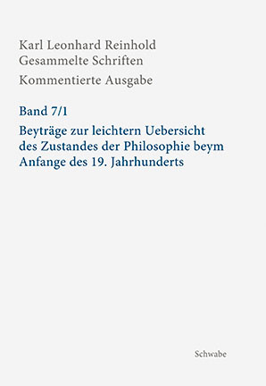 Beyträge zur leichtern Uebersicht des Zustandes der Philosophie beym Anfange des 19. Jahrhunderts