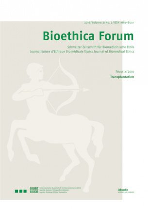 Bioethica Forum 2010 / Volume 3 / No. 2