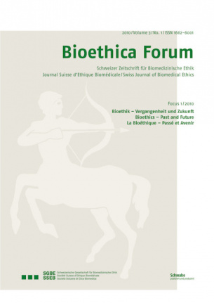 Bioethica Forum 2010 / Volume 3 / No. 1