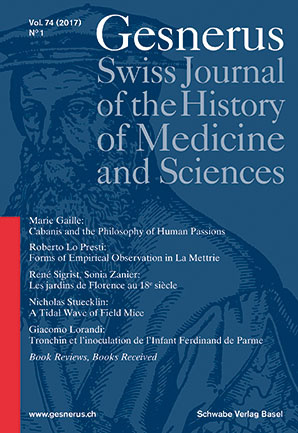 Gesnerus Vol. 74 (2017) No. 1