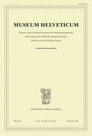 Museum Helveticum - Vol. 70 Fasc. 2