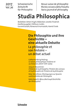 Die Philosophie und ihre Geschichte – eine aktuelle Debatte / La philosophie et son histoire – un dé