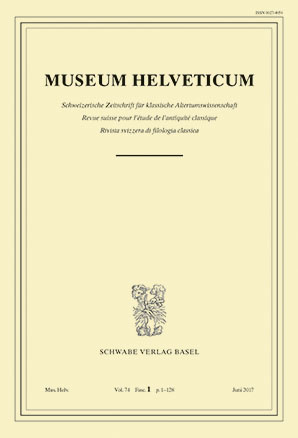 Museum Helveticum - Vol. 74 Fasc. 1