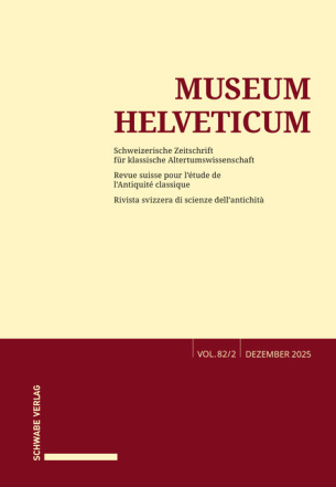 Museum Helveticum - Vol. 82 Fasc. 2