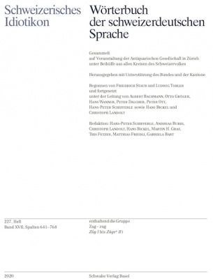 Schweizerisches Idiotikon, Band XVII, Heft 227