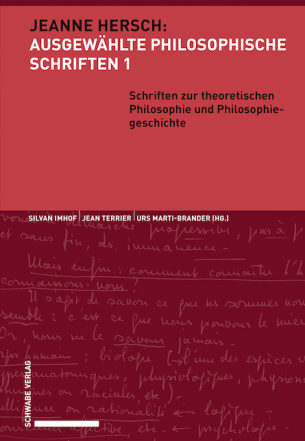 Schriften zur theoretischen Philosophie und Philosophiegeschichte