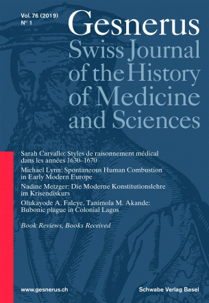 Gesnerus Vol. 76 (2019) No. 1