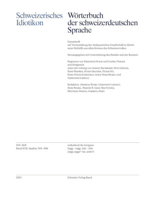 Schweizerisches Idiotikon, Band XVII, Heft 228