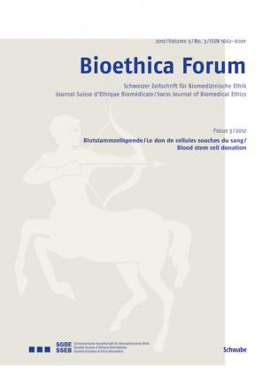 Bioethica Forum 2012 / Volume 5 / No. 3
