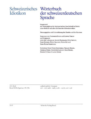 Schweizerisches Idiotikon, Band XVII, Heft 223
