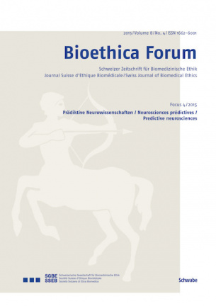 Bioethica Forum 2015 / Volume 8 / No. 4