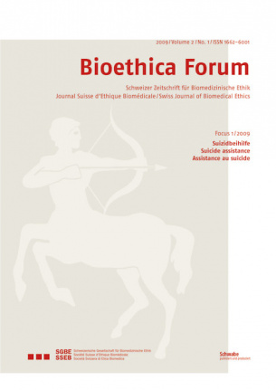 Bioethica Forum 2009 / Volume 2 / No. 1