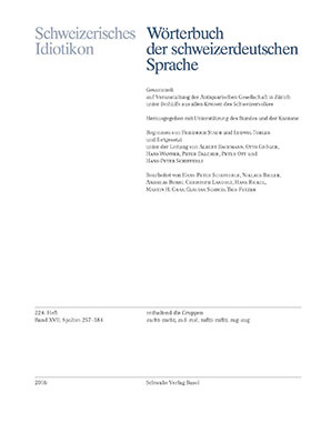 Schweizerisches Idiotikon, XVII, Heft 224