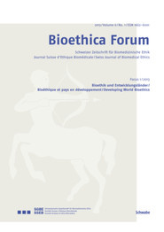 Bioethica Forum 2013 / Volume 6 / No. 1