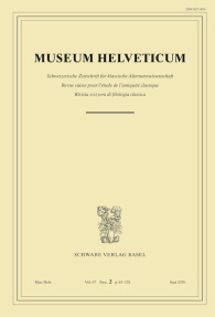 Museum Helveticum - Vol. 67 Fasc. 2