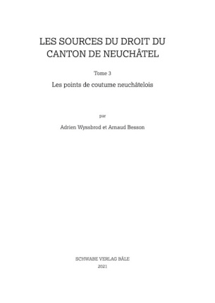 Les points de coutume neuchâtelois