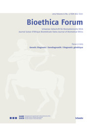 Bioethica Forum 2013 / Volume 6 / No. 3