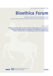 Bioethica Forum 2013 / Volume 6 / No. 2