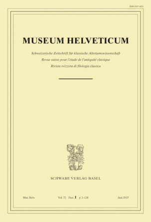 Museum Helveticum - Vol. 72 Fasc. 1