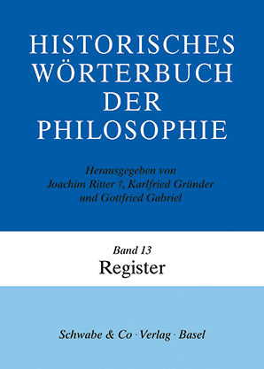 Historisches Wörterbuch der Philosophie (HWPH), Band 13, Register