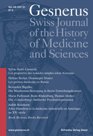 Gesnerus Vol. 69 (2012) No. 2