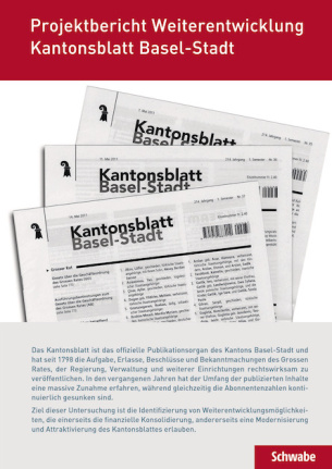 Projektbericht Weiterentwicklung Kantonsblatt Basel-Stadt