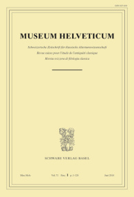 Museum Helveticum - Vol. 71 Fasc. 1