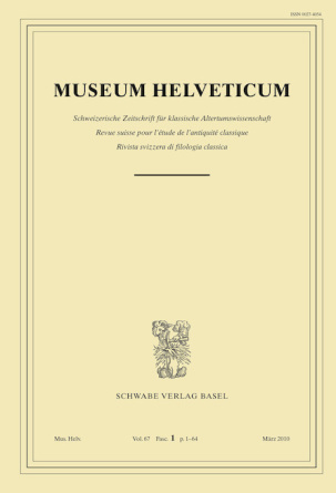 Museum Helveticum - Vol. 67 Fasc. 1