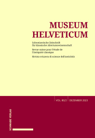 Museum Helveticum - Vol. 80 Fasc. 2