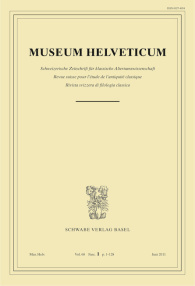 Museum Helveticum - Vol. 68 Fasc. 1