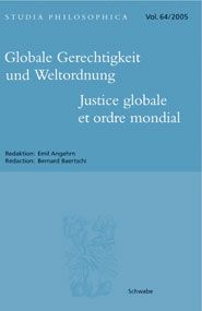 Globale Gerechtigkeit und Weltordnung. Justice globale et ordre mondial