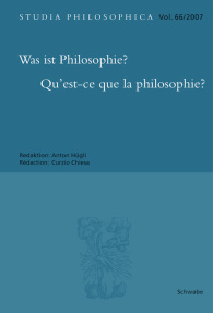 Was ist Philosophie? Qu'est-ce que la philosophie?