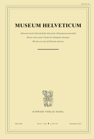 Museum Helveticum - Vol. 67 Fasc. 4